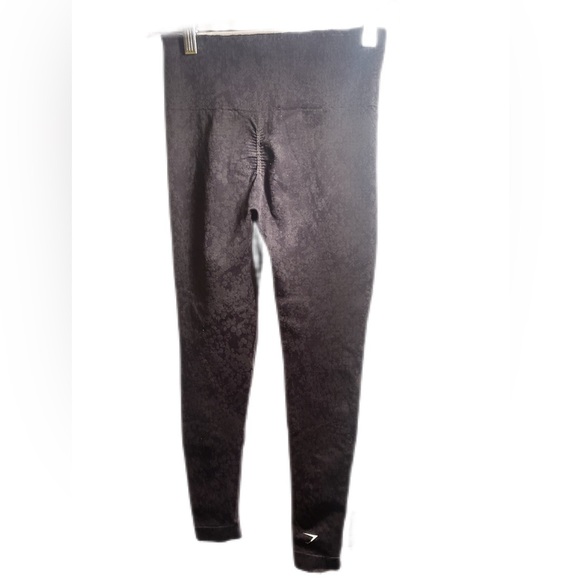 Gymshark adapt animal black athletic stretch yoga lightweight seamless legging M - Picture 3 of 3